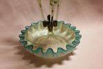 19th Century Vasoline Glass 4 Branch Epergne 