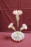 3 Branch Victorian Glass Epergne