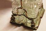 Mid Victorian Quality 4 Bottle Tantalus On Silver Plated Stand C1860