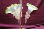 19th Century Vasoline Glass 4 Branch Epergne 