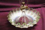 19th Century Vasoline Glass 4 Branch Epergne 