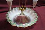 19th Century Vasoline Glass Epergne