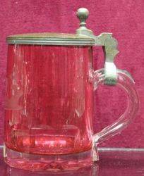 German Nineteenth Century Ruby Glass Tankard