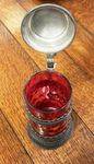 Antique German Ruby And Pewter Tankard Dated 1890