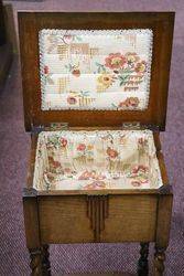 Art Deco Oak Sewing Box 