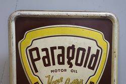 Paragold Motor Oil Tin Advertising Sign 