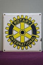 Rotary International Enamel Advertising Sign  #