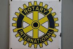 Rotary International Enamel Advertising Sign  