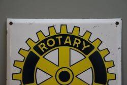 Rotary International Enamel Advertising Sign  