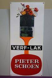 Verf-Lak Paint Brush Plastic Advertising Sign #