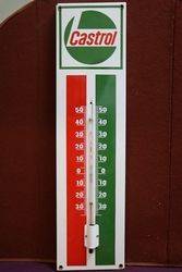 Genuine Castrol L Enamel Advertising Thermometer #