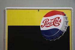 Pepsi Cola Tin Advertising Sign