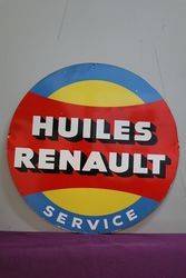 Huiles Renault Tin Advertising Sign #