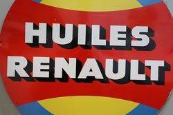 Huiles Renault Tin Advertising Sign 