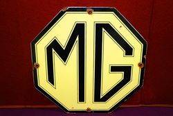 MG Cars Octagon Enamel Advertising Sign #