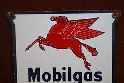 Mobilgas Special Enamel Advertising Sign 