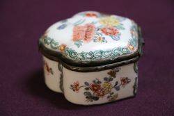 Antique Chantilly Porcelain Box 