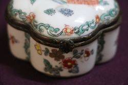 Antique Chantilly Porcelain Box 