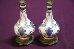 Antique Pair Of Small Sevres Vases #