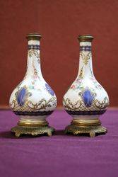 Antique Pair Of Sevres Vases 