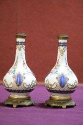 Antique Pair Of Sevres Vases 