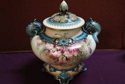 James Hadley + Sons Worcester Bowl & Cover C1897 .#
