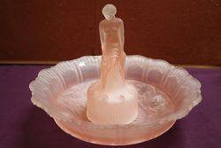 Pink Glass Deco Flint Bowl 