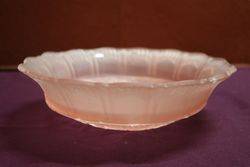 Pink Glass Deco Flint Bowl 