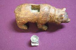 Carved Bear InkWell