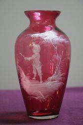 Antique Mary Gregory Ruby Vase #