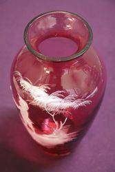 Antique Mary Gregory Ruby Vase 