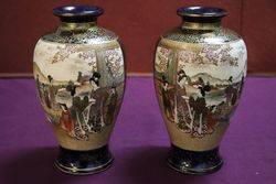 Pair Of C19th Satsuma Vases 