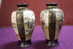 Pair Of C19th Satsuma Vases 