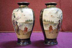 Pair Of C19th Satsuma Vases 
