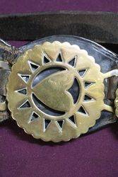 Set Of 4 Horse Brasses On Leather Strap 