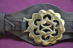 Set Of 4 Horse Brasses On Leather Strap 