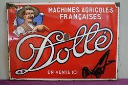 Dolle Machines Agricoles Françaises Enamel Advertising Sign #