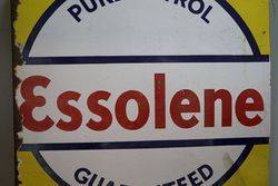 Essolena Pure Petrol Doubled Sided Enamel Advertising Sign 