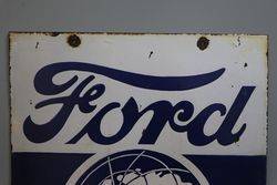 Ford Agence Service 1947 Doubled Sided Enamel Advertising Sign 