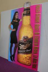 Miller Brewing Tin Advertising Sign 