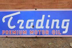 Trading Motor Oil Enamel Advertising Sign 