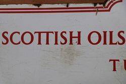 Scottish Oils and Shellmex Enamel Advertising Sign 