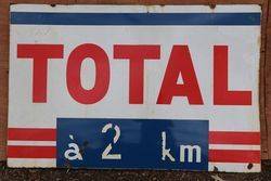 Total Fuel Enamel Advertising Sign #