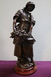 A Genuine Stunning French Bronzed Spelter Figure by Auguste Moreau