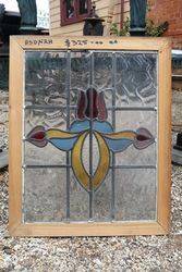 Stained Glass Lead Light Window . Circa 1900.  #