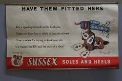 1950s Sussex Soles & Heels Advertising Poster.#