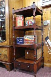 A Early 19th Century George IV Mahogany FourTier Walnut Fitted with a Drawer 