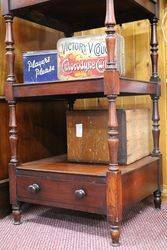 A Early 19th Century George IV Mahogany FourTier Walnut Fitted with a Drawer 