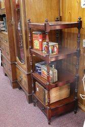 A Early 19th Century George IV Mahogany FourTier Walnut Fitted with a Drawer 