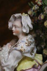 C 19th French Samson Porcelain Group in The Chelsea Style 